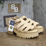 Universal Thread Womens Lucille Platform Gladiator Sandals Natural Brown 11M