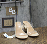 A New Day Womens Ansel Double Band Open Toe Wedge Heels 93320231 Tan Brown 7.5M