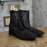 A New Day Celaena Block Heel Mesh Boots 94568457 Black 7.5M
