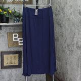 24seven Comfort Apparel Womens Knit Plus Size Maxi Skirt Navy Blue 1X