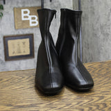 A New Day Womens Faux Leather Block Heel Booties Boots Black 9M
