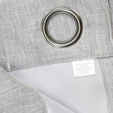 ZUZIFY Blackout Grommet Patterned Curtain Panel Textured Gray 50x95