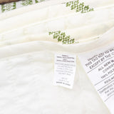 Woverly Stripe King Microfiber 3-Piece Quilt Set Bedspread White / Green King