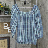 Lc Lauren Conrad Women's Squareneck Peasant Top WL23W047RR