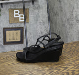 Style & Co. Womens Mulan Snake Print Wedge Sandals MULANPBK2 Black 6.5M