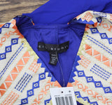 City Studios Juniors Embroidered Handkerchief-Hem Shift Dress 2XS Blue