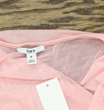 Bar III Womens Mesh Flutter-Sleeve Top Cupid Blush XL