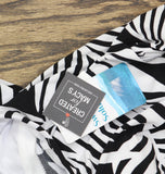 Swim Solutions V-Neck Tiered Tankini Swim Top Leafing Matter Black Multi 8