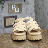 Universal Thread Womens Lucille Platform Gladiator Sandals Natural Brown 11M