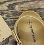 Bearpaw Slingback Woven Raffia Open Toe Buckle Sandals Natural Tan Brown 8M