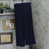 Ny Collection Womens Petites Office Mid-Rise Palazzo Pants PITP0023 Navy Blue PM