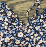 Motherhood Maternity Tankini Swim Top with Lace Back UPF 50+ Black Floral S
