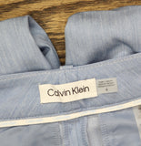 Calvin Klein Womens Faux-Denim Mid Rise Wide-Leg Pants Light Indigo Blue 4