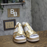 Lifestride Womens Grandiose Wedge Sandals J8203S2 Gold Yellow 8.5W