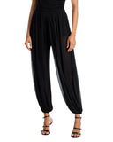 Aqua Womens Woven Balloon Pull On Pants IPO81200 Black L