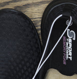 S Sport By Skechers Womens Malvina Slip-On Performance Sneakers Black 6.5M