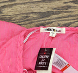 Miken Juniors Tiered Dress Swim Cover Up I9672P544 Hot Pink Lurex Stripe XS