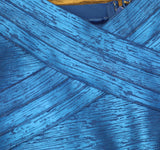 Siena V-Neck Sleeveless Foiled Bandage Bodycon Knit Mini Dress Saphire Blue 14