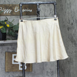 A New Day Womens Satin Mini A-Line Skirt 94190541 Cream Brown M