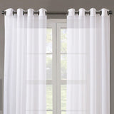 Regal Home Crushed Voile Sheer Grommet Top Single Curtain Panel White 50x63