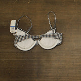 Salt + Cove Juniors Plaid Underwire Bikini Top SC251006GT Black / White Print XL