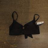 Bar III Womens Resort Solids Keyhole Bikini Top Crossover MBRS24101 Black L