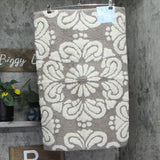 Better Trends Tufted Medallion Bath Rug BAME2134GRNA Gray / Natural Brown 21x34