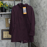 Kirkland Signature  Ladies Trench Rain Jacket 7778999 Merlot Purple 2XL