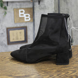 A New Day Celaena Boots Mesh Block Heel 94568461 Black 9.5M