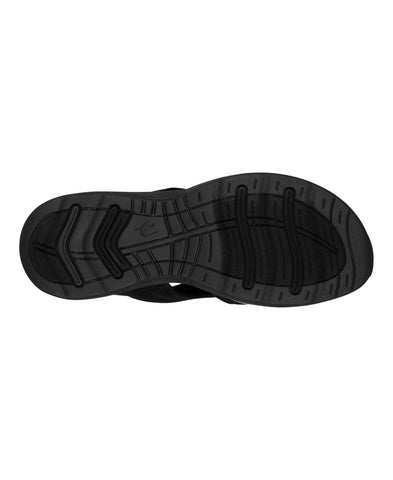 Easy Spirit Traciee Square Toe Casual Flat Sandals Black Patent Multi 7.5WW