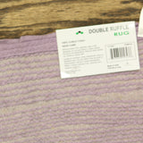Home Weavers Double Ruffle Collection Bathroom Rugs 4-Piece Set Purple Standard