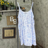 Lauren Ralph Lauren Womens V-Neck Short Nightgown 167ea7871c15c8 Blue Floral XL