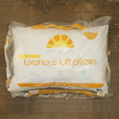 C & C California Premium Fill Bed Pillow White Standard