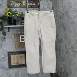 Lee Womens Classic Fit Straight Leg Khaki Stretch Pants Beige Brown 12 Petite
