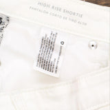 Universal Thread High-Rise Shortie Jean Shorts with Side Panel White / Black 6