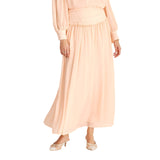 Future Collective Womens Mid Rise Crinkle Maxi Skirt 93253949 Peach Orange 2