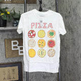 Unfortunate Portrait Mens Graphic T-Shirt Short Sleeve Pizza Tee White XS