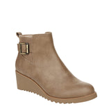 Lifestride Womens Zayne Chelsea Wedge Ankle Booties I6550S1 Mushroom Brown 11M