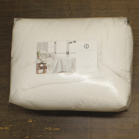 Hotel Collection Dobby Diamond 3-Piece Cotton Coverlet Set White King