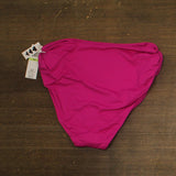 High Waisted Convertible Swim Bottom with Side Shirring Hibiscus Pink 18W