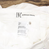 INC International Concepts Womens Sequin Front Straight Leg Denim Jeans White 4