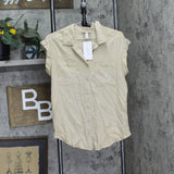 Isabel Maternity By Ingrid & Isabel Button-Up Maternity Shirt Taupe Brown XS