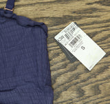 Bar III Womens Wave Solids Tie-Front One Piece Swimsuit Nautical Blue S