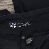 DG2 by Diane Gilman Womens Classic Stretch Bermuda Jean Shorts 724452 Black L