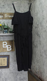 City Chic Plus Size Belted Cold Shoulder Flutter Sleeve Jumpsuit Black 16W