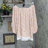 Pearl Global Square Neck Crochet Trim Woven Blouse Shirt Top See Measurements