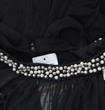 Speechless Juniors Embellished Ruched Cutout Gown Dress Black 3