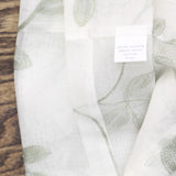 Regal Home Pocket Embroidered Sheer Single Curtain Panel Ivory Green Clay 50x63