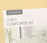 510 Design Quilted Ruffle Edge 2-Piece Comforter Set Sage Green Twin / Twin XL