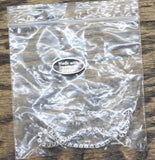 Cut Crystal Tennis Bracelet with Safety Clasp Silver Gray / Clear 7"